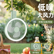 25年新款風扇家用溫馨小夜燈可拆卸底座復古桌面USB小風扇吊扇