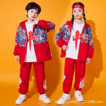 兒童啦啦隊演出服小學生合唱服裝國潮運動會表演服幼兒園班服套裝
