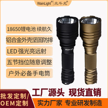 北斗光鋁合金一體倉尾部按鈕DIY配件批發18650手電筒外殼加工