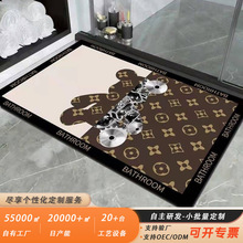 卡通浴室硅藻泥墊衛生間吸水防滑浴室速干廁所門口腳墊入戶門地墊