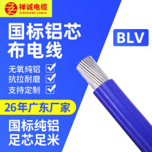 廠家批發國標BLV10-630平方家用電源線單塑鋁芯線PVC絕緣布電線