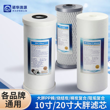 10寸20寸大胖pp棉濾芯椰殼燒結活性炭濾芯全屋前置過濾器凈水器芯