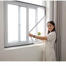 跨境源頭廠家納米隱形紗窗自制家用環保防蚊紗網透光好拆洗紗窗網