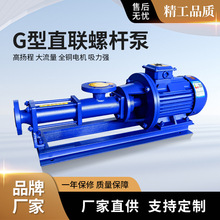 G型直聯單螺桿泵 機封款水泵 卧式濃漿淤泥泵 工業泵 支持定制