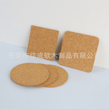 跨境熱銷圓形正方形天然軟木杯墊圓邊軟木鍋墊環保軟木墊廠家