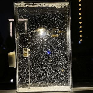 雪夜流麻小夜燈雪景路燈手工DIY材料包送女友閨蜜禮物