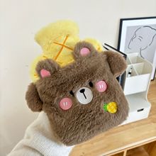 注水熱水袋可愛卡通插手毛絨布套暖水袋布套 PVC熱敷肚子暖手充電