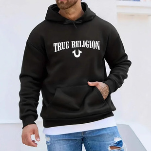 True Religion Design Hoodie Men's Autumn Winter Pure Cotton