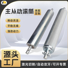 批發主從動滾筒流水線托輥包膠鍍鋅輸送機輥筒不銹鋼碳鋼主動滾筒