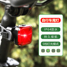新款自行車尾燈山地公路車夜騎LED燈夜騎安全警示尾燈usb充電尾燈