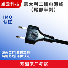 意大利二插認證電源線PVC橡膠線低煙無鹵線新能源汽車電線