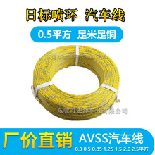 廠家現貨日標AVSS汽車線0.5平方銀環線 低壓薄壁 汽車改線電子線