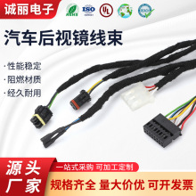 汽車后視鏡線束后視倒車輔助攝像頭電子線材 電子線束公母對插接