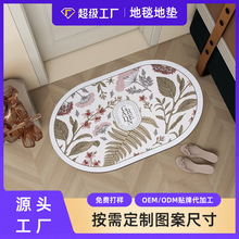 地墊入戶門耐臟易清洗門口地墊硅藻泥防滑地墊圖案尺寸定制批發