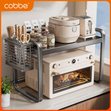 卡貝廚房微波爐置物架多功能烤箱家用不銹鋼台面電飯鍋多層收納架
