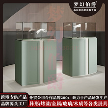 木質珠寶展櫃博物館展台陳列櫃古董玉器文物玻璃展示櫃獨立櫃定制