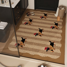 中古浴室地墊衛生間門口全鋪吸水防滑腳墊洗漱台干區硅藻泥地墊