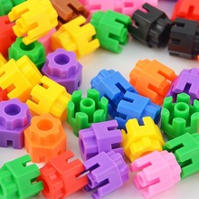 跨境六角積木男孩禮物小孩玩具3-6歲網紅早教益智積木兒童批發