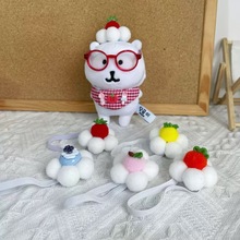 廠家直銷創意高顏值自嘲熊番茄水果發帶帽子公仔玩偶裝飾配件