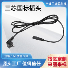 來圖來樣定做三芯國標插頭電源線PVC材質AC接口插頭延長線廠家