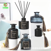 大肚玻璃香薰瓶子 啞黑100ml平口香水瓶大反口噴色玻璃香薰瓶空瓶