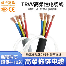 廠家現貨高柔性拖鏈電纜線TRVV耐高低溫伺服電機動力線機器人線纜