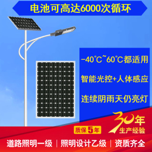 6米8米太陽能路燈農村道路照明公園亮化小區路燈改造光伏路燈工程