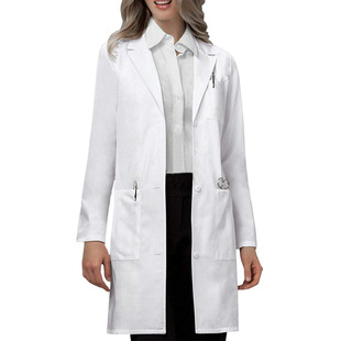 Professional Lab Coat for Women Men Long Sleeve White Unisex