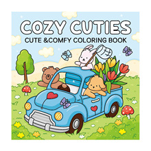 跨境新品塗色書COZY CUTIES可愛舒適畫畫本塗鴉繪畫水彩塗色本
