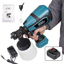 21V鋰電噴槍充電式電動噴漆槍 無線油漆乳膠漆噴塗機便攜式噴槍