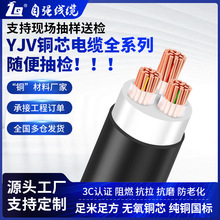 電纜真廠家國標銅芯電纜線電力電纜充電樁電纜yjv22鎧裝線纜4芯