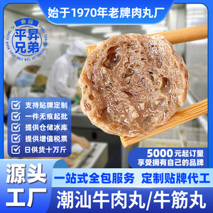 正宗手工潮汕牛肉丸牛筋丸子火鍋食材批發麻辣燙商業貼牌定制批發