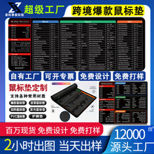 跨境英文鼠標墊桌墊超大號布面墊子代發抖音TEMU桌墊亞馬遜工廠家