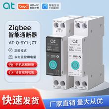 塗鴉zigbee智能通斷器定時語音手機遠程控制電量導軌式開關斷路器