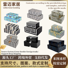 首飾盒實木高級感軟裝客廳酒店收納擺件家居飾品裝飾木盒子定制