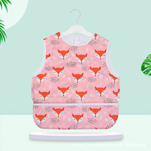 兒童罩衣防水寶寶吃飯圍裙小孩罩衣Smock with Tug-Proof Closure