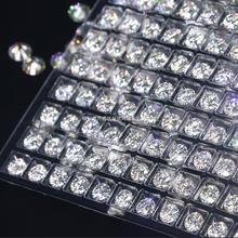 源頭工廠5A圓形八心八箭白色鋯石裸石高碳鑽圓形尖底立方氧化鋯鑽