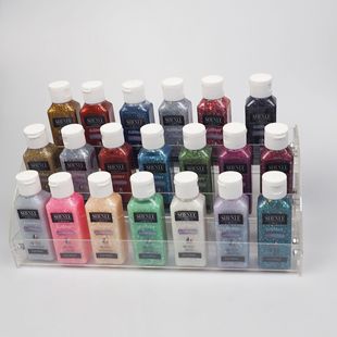 20色60ml閃光膠DIY彩色珠光細閃彩繪亮片丙烯顏料塗鴉學習畫畫教