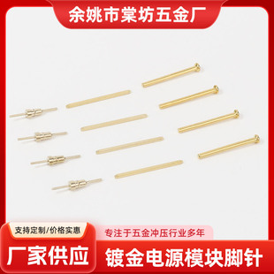 鍍金電源模塊腳針 電源模塊圓針異型針四方針扁針插針特殊針定/制