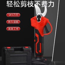 跨境新款修枝剪園林手持式電動修枝剪鋰電剪刀帶數顯屏手持式修枝