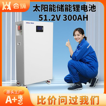 51.2V磷酸鐵鋰300AH立式光伏太陽能光伏家用戶儲離網儲能鋰電池