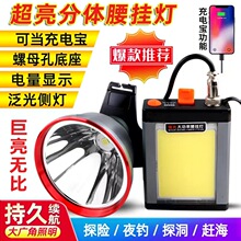 2024款LED頭燈大功率長續航釣魚專用礦燈強光充電超亮防身夜釣燈