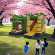 外貿充氣城堡家用小型跳跳床滑梯組合新款淘氣堡公園擺攤蹦床項目