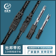 櫥櫃燈2.54mm間距杜邦端子線 2pin公端杜邦帶扣連接線 白色杜邦線