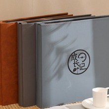 皮質相冊大容量家庭記錄覆膜插袋5寸6寸寶寶記錄冊自粘相冊本紀念