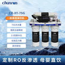 凈水器家用直飲ro反滲透廚下自來水農村適配過濾器75g凈水機diy