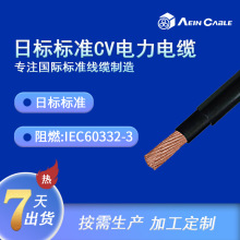 廠家專供日標工業電力電纜 CV日標無鹵阻燃電源線