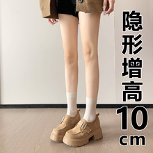 厚底單鞋女新款樂福鞋學院風JK深口粗跟高跟3233小碼內增高小皮鞋