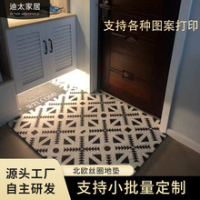 北歐絲圈地墊入戶門地墊墊高級感pvc進門腳墊可裁剪耐臟防滑門口
