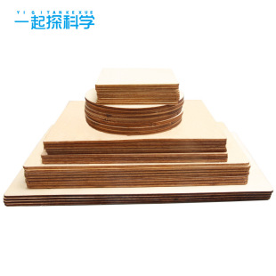 兒童學生手工diy彩繪塗鴉圓木片聖誕節禮物科技小制作材料包玩具